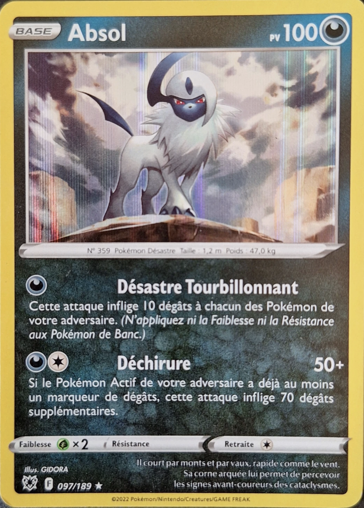 Absol 097/189 (Regular Product Printings) French 097/189 Holo — Astres Radieux