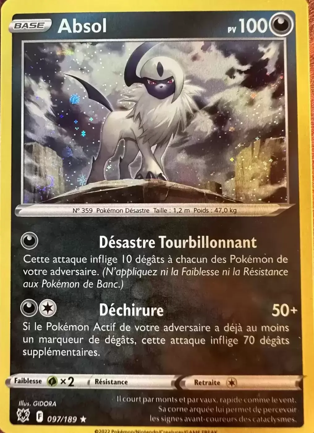 Absol 097/189 (Alternate Product Printings) French Cosmos Holo 097/189 — Coffret Jirachi-V: 2023